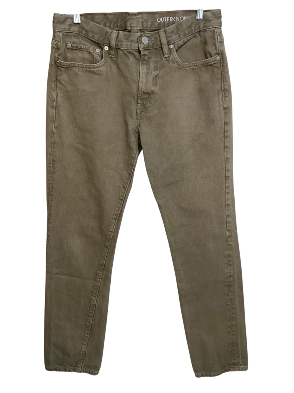 Outerknown SEA Jeans Mens 31X31 Fatigue Green Drifter Tapered Organic Cotton